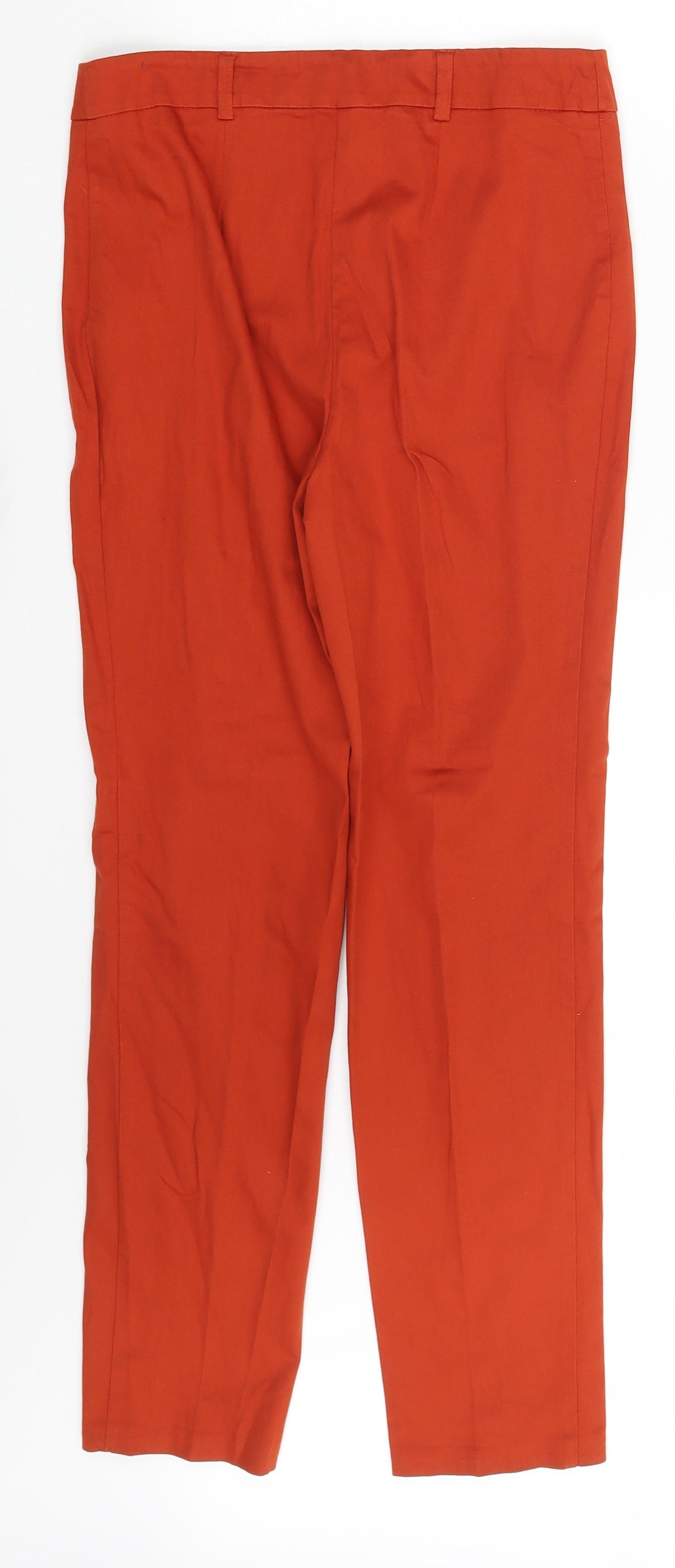 F&F Womens Orange  Denim Chino Trousers Size 6 L27 in