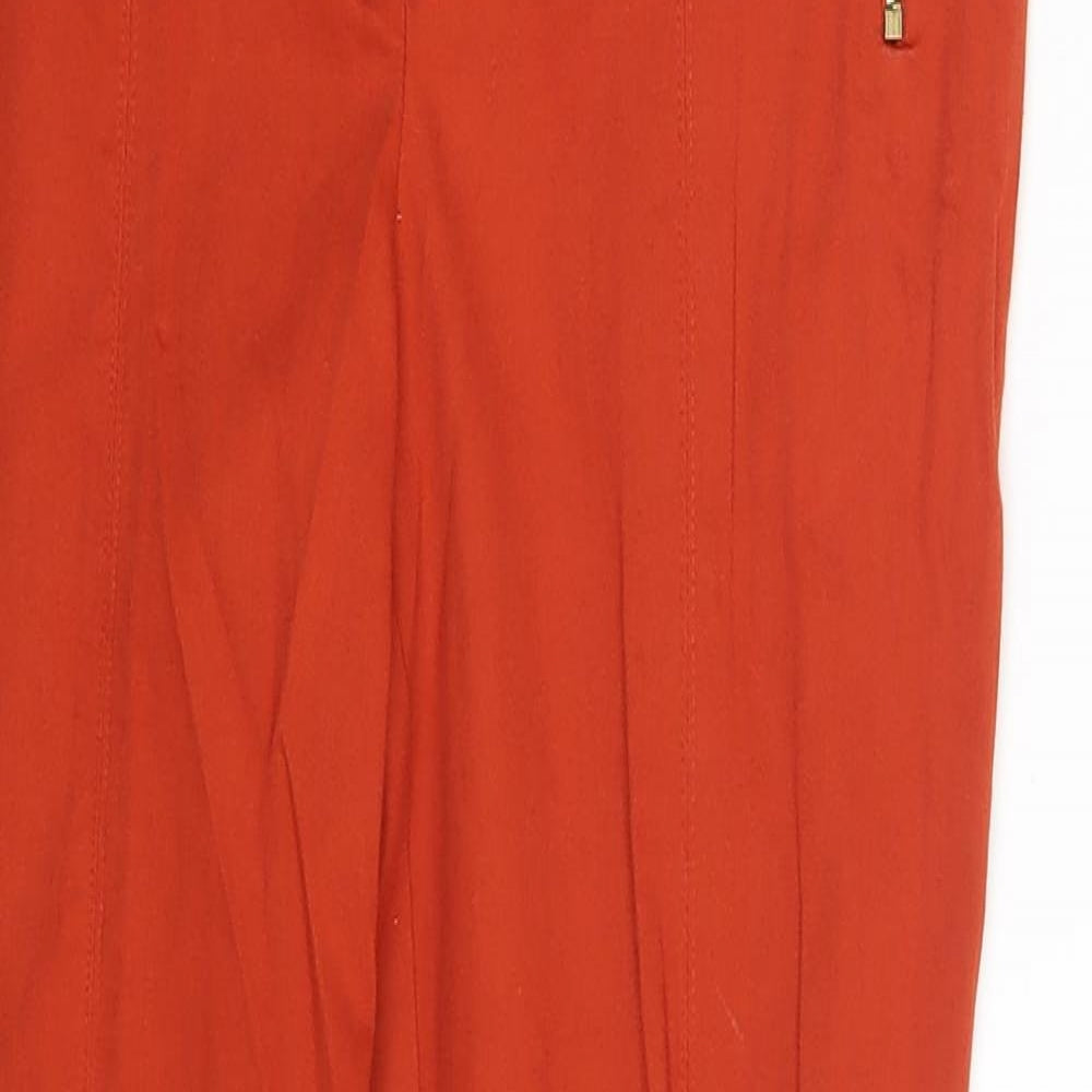 F&F Womens Orange  Denim Chino Trousers Size 6 L27 in