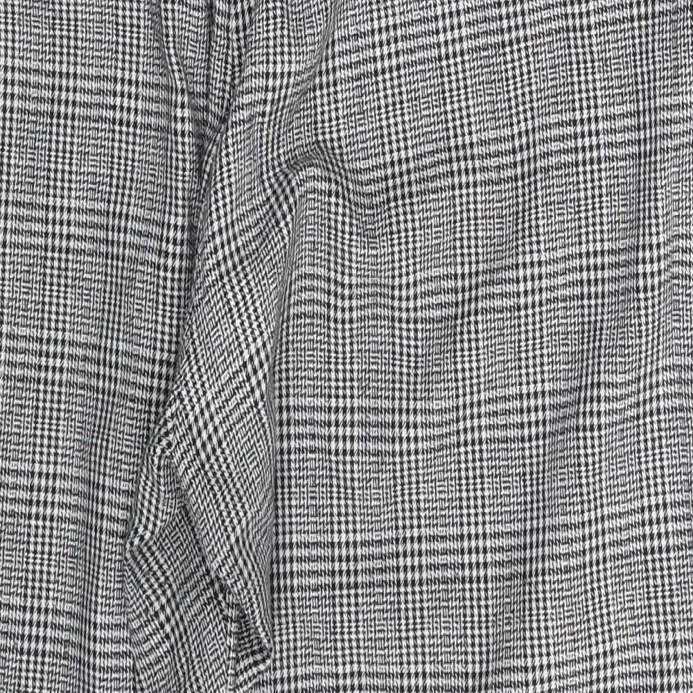 Unique 21  Womens Grey Check  Capri Trousers Size 14 L22 in