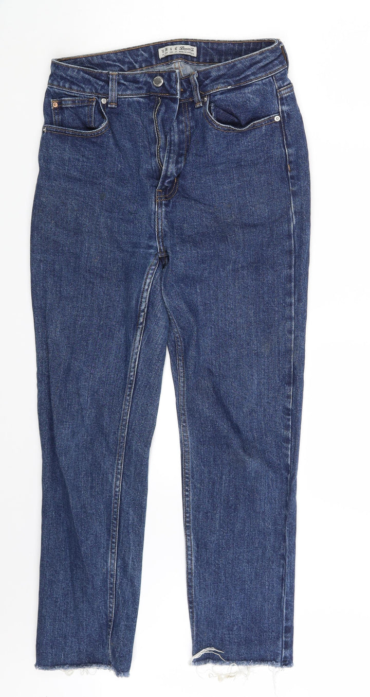 Denim Co. Womens Blue Denim Cropped Jeans Size 10 L26 in