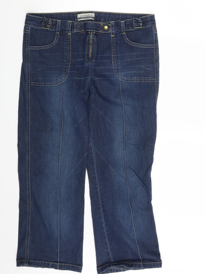 Jeanswear Womens Blue  Denim Straight Jeans Size 12 L23 in