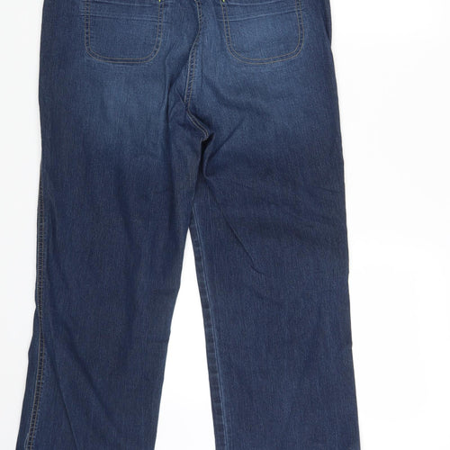 Jeanswear Womens Blue  Denim Straight Jeans Size 12 L23 in
