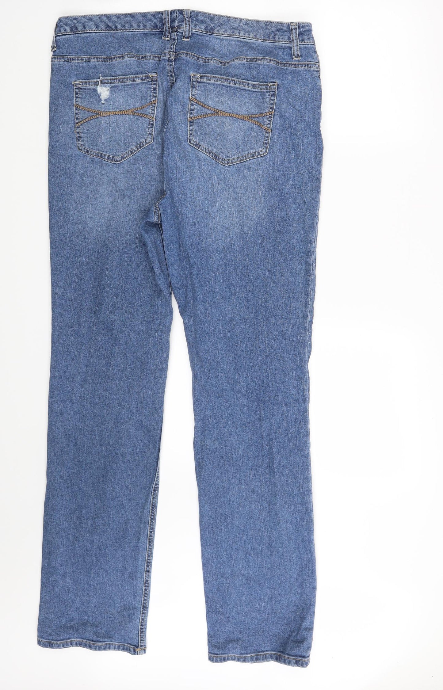 South Womens Blue  Denim Straight Jeans Size 18 L31 in