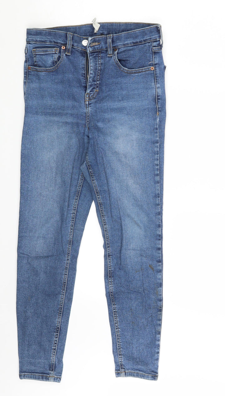 Topshop Womens Blue Denim Skinny Jeans Size 26 in L25 in