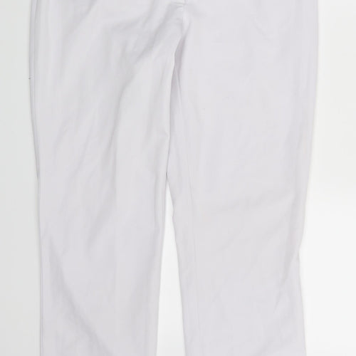 Preworn Womens White   Dress Pants Trousers Size 10 L28 in