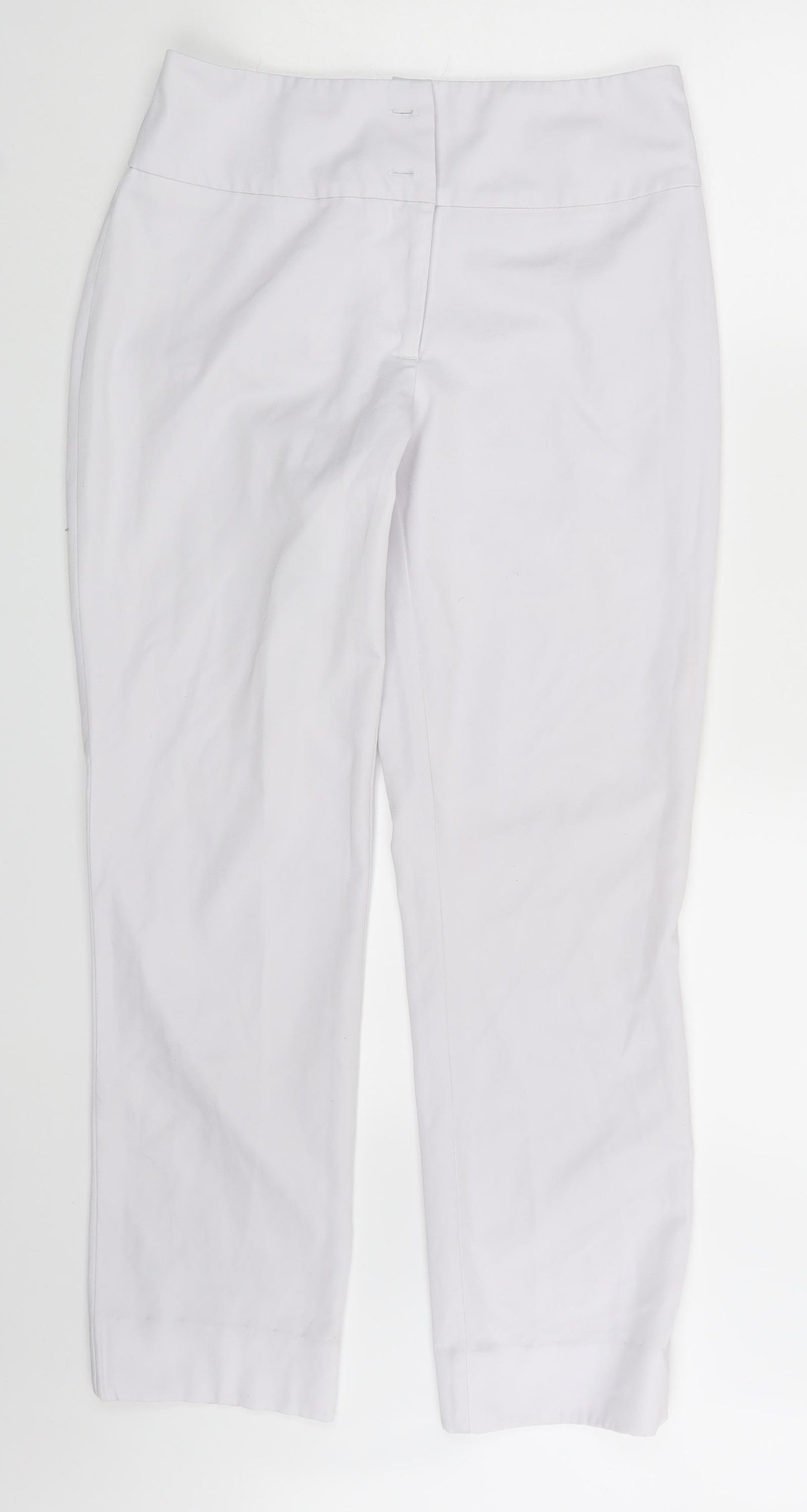 Preworn Womens White   Dress Pants Trousers Size 10 L28 in