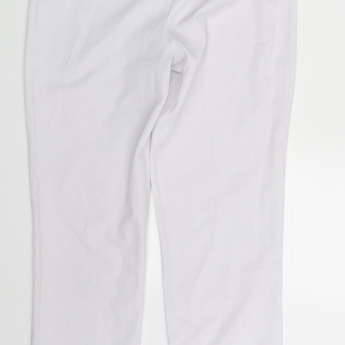 Preworn Womens White   Dress Pants Trousers Size 10 L28 in