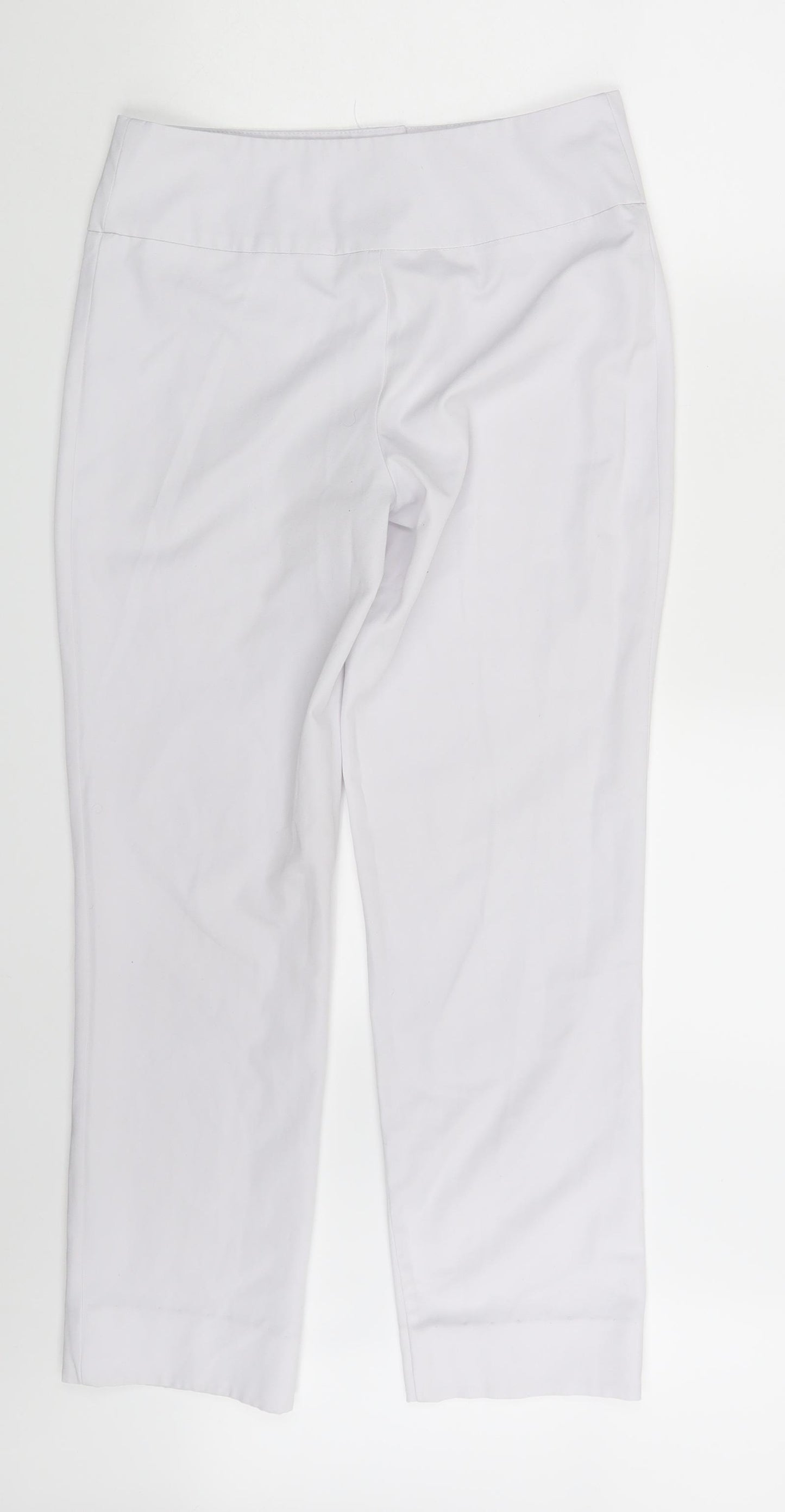 Preworn Womens White   Dress Pants Trousers Size 10 L28 in