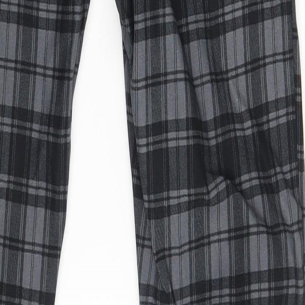 BANNED Womens Grey Check Denim Trousers  Size S L30 in