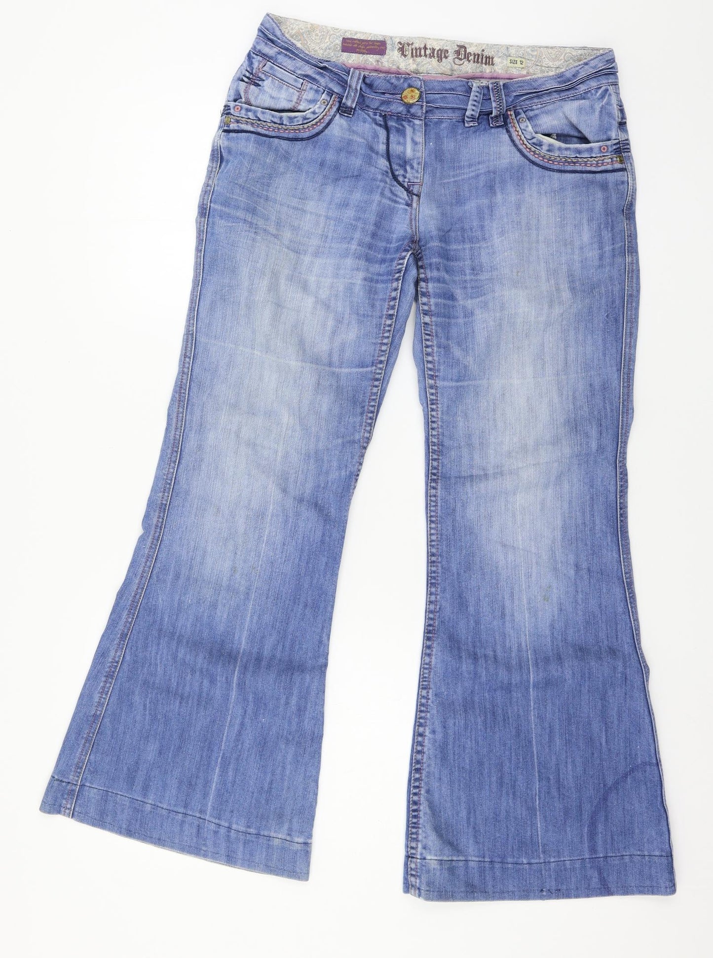 Vintage Denim Womens Blue  Denim Bootcut Jeans Size 12 L28 in