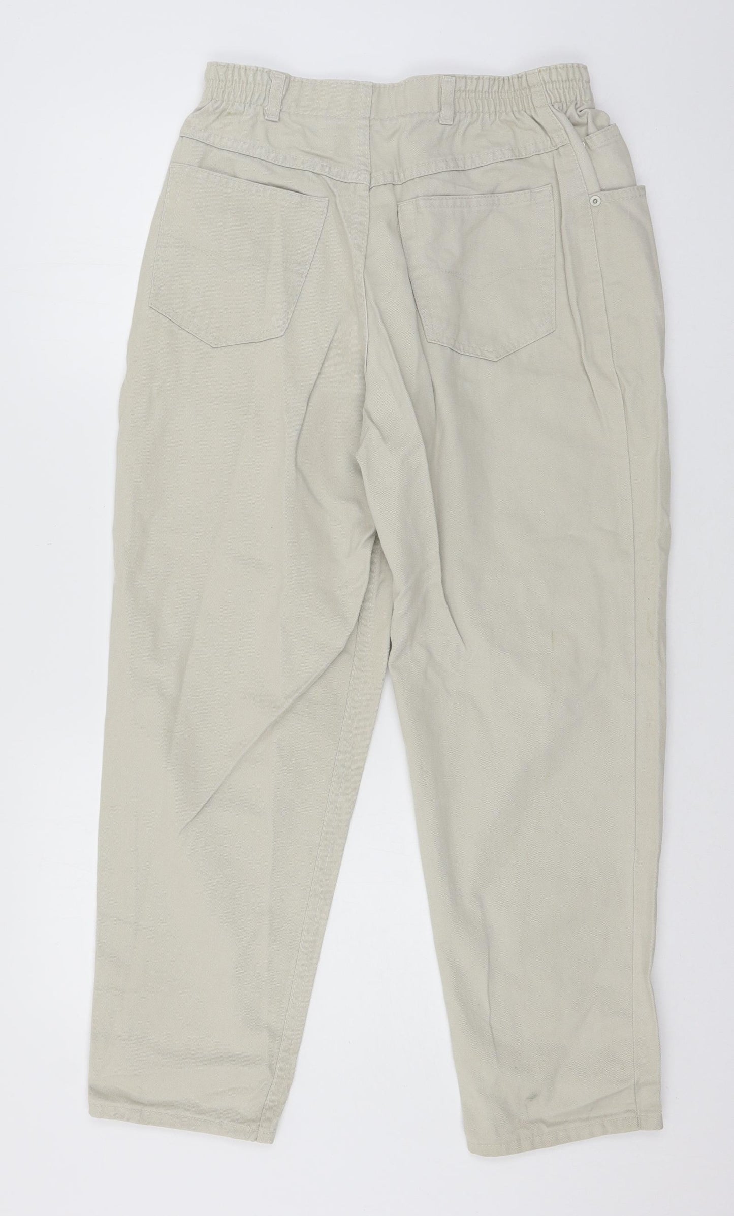 Marks and Spencer Womens Ivory  Denim Straight Jeans Size 14 L27 in