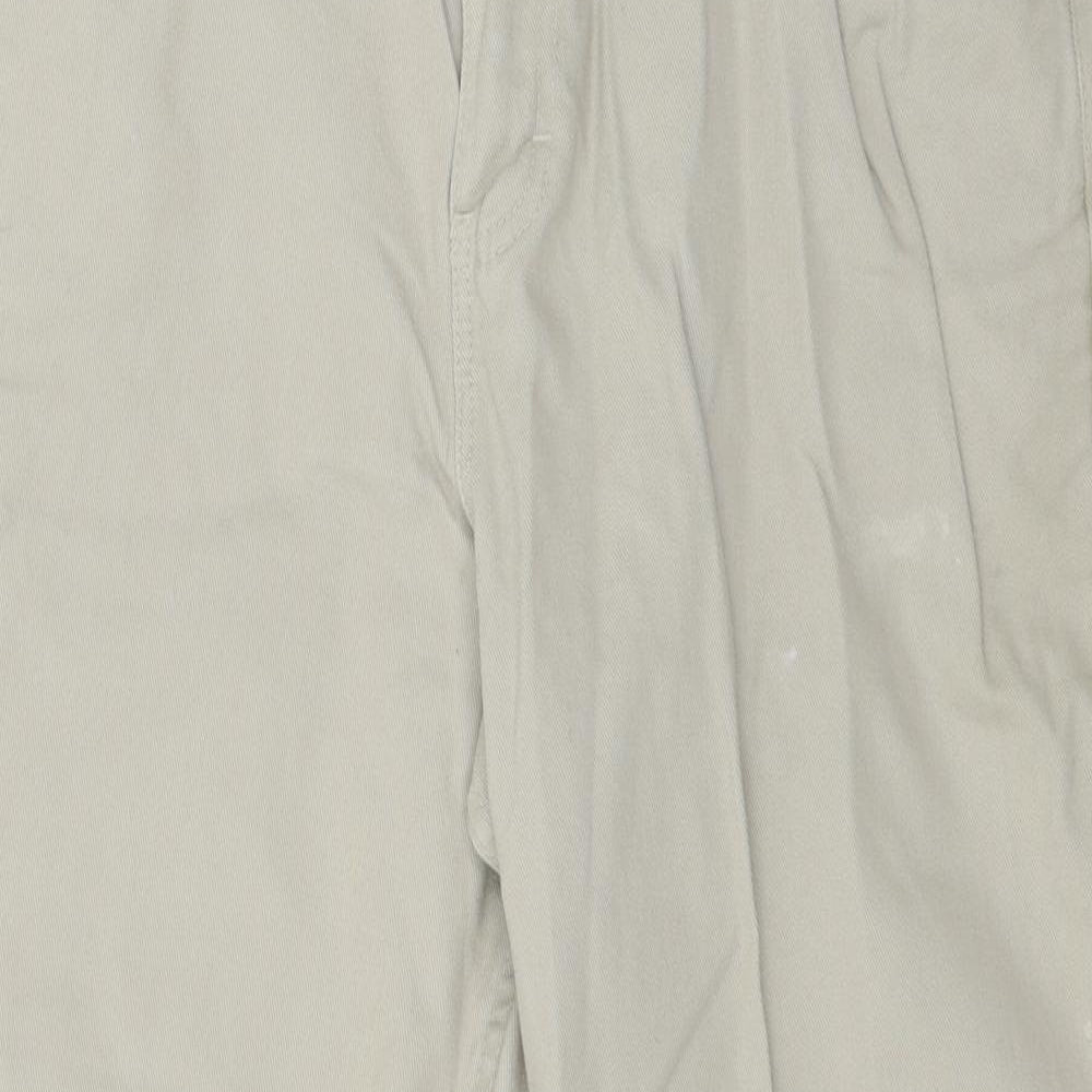 Marks and Spencer Womens Ivory  Denim Straight Jeans Size 14 L27 in