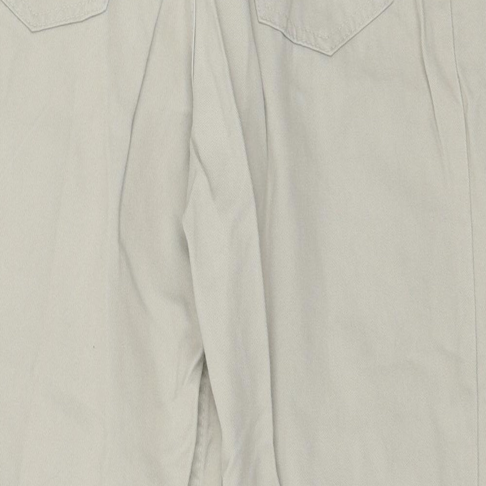 Marks and Spencer Womens Ivory  Denim Straight Jeans Size 14 L27 in