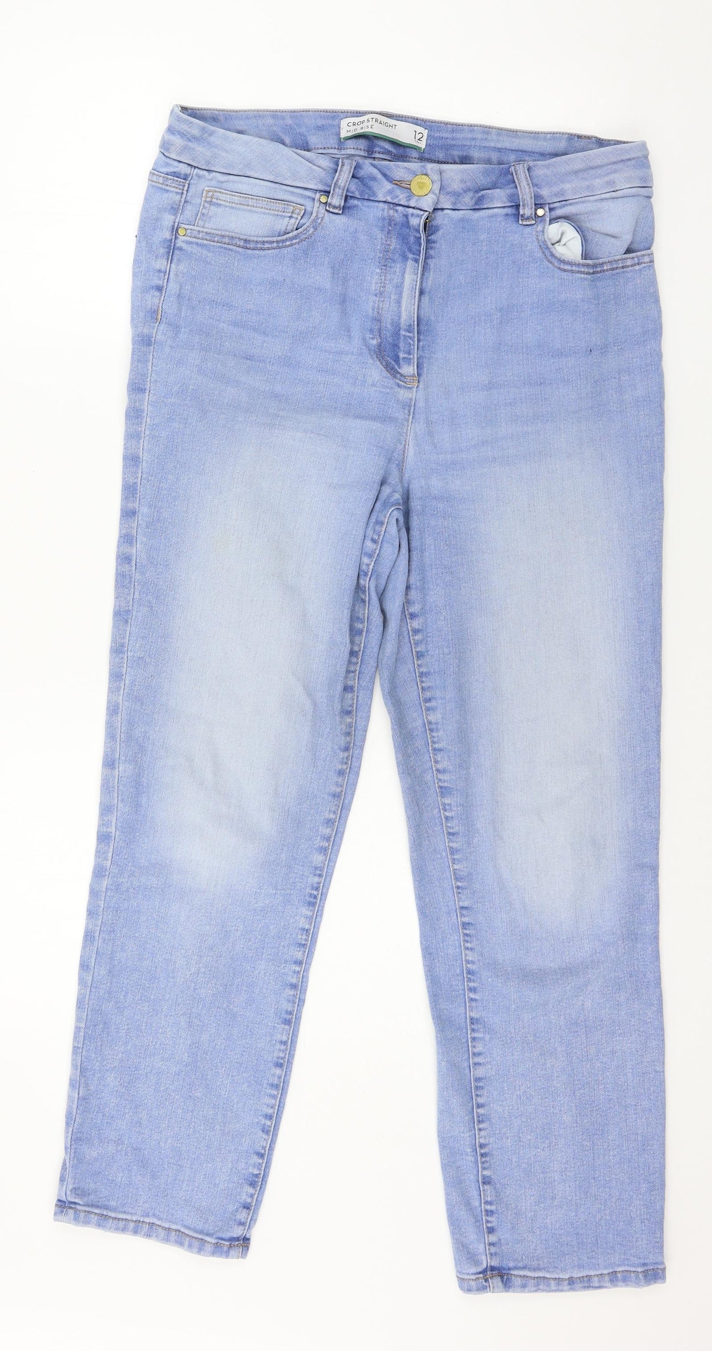 Marks and Spencer Womens Blue  Denim Skinny Jeans Size 12 L25 in
