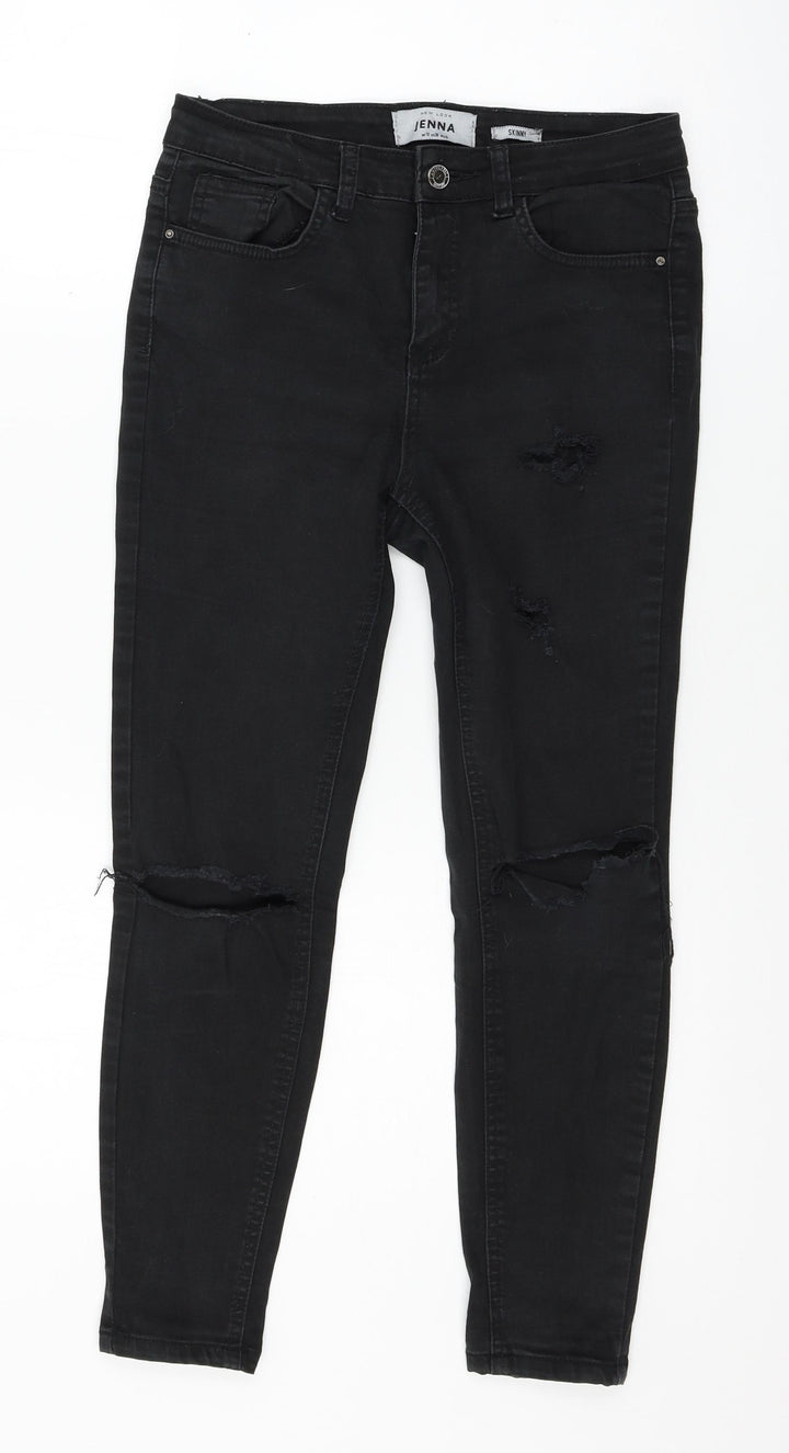 New Look Womens Black Denim Skinny Jeans Size 10 L23 in