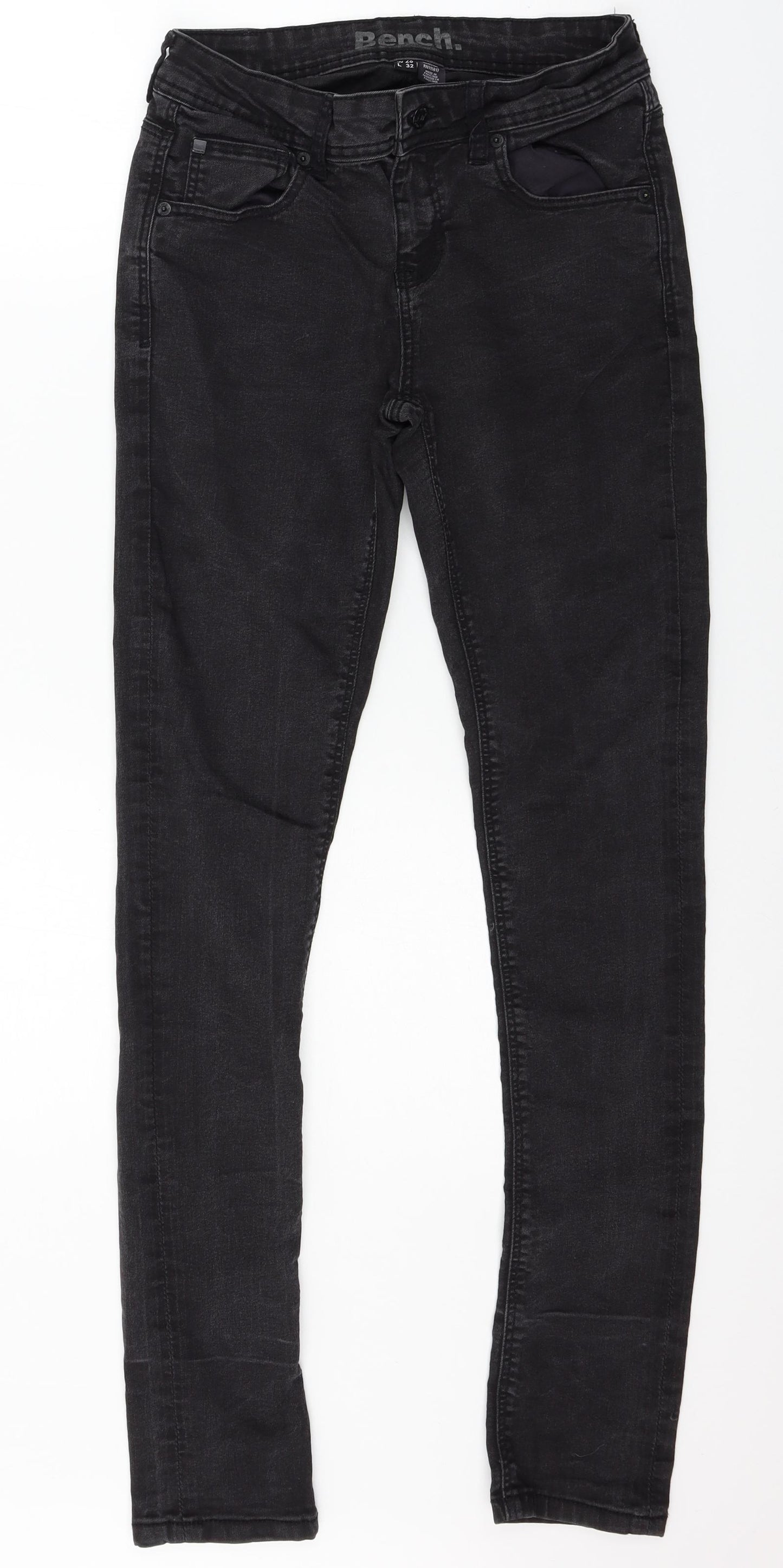 Bench Mens Grey  Denim Skinny Jeans Size 28 L32 in