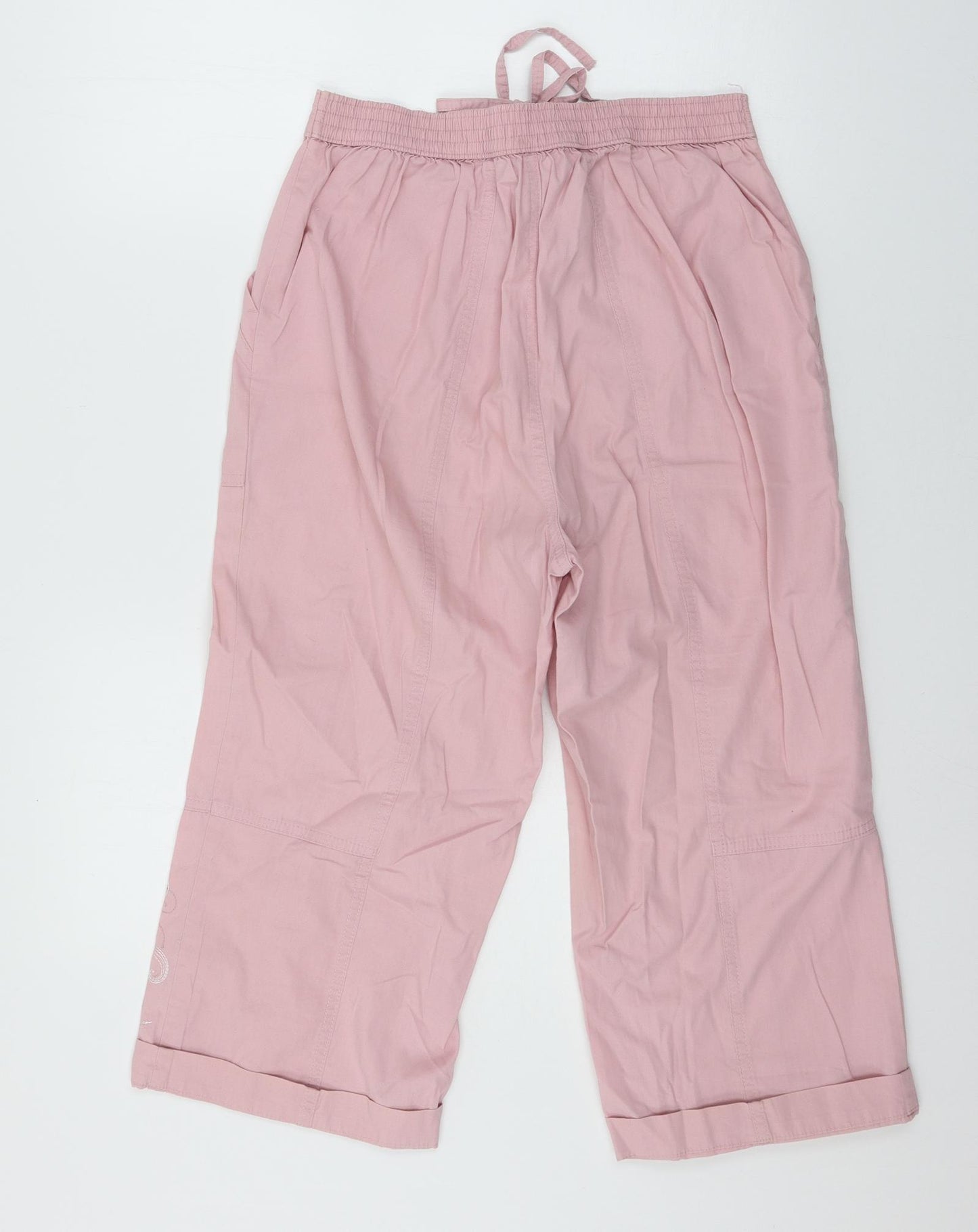 Marks and Spencer Womens Pink   Cropped Trousers Size 12 L20 in