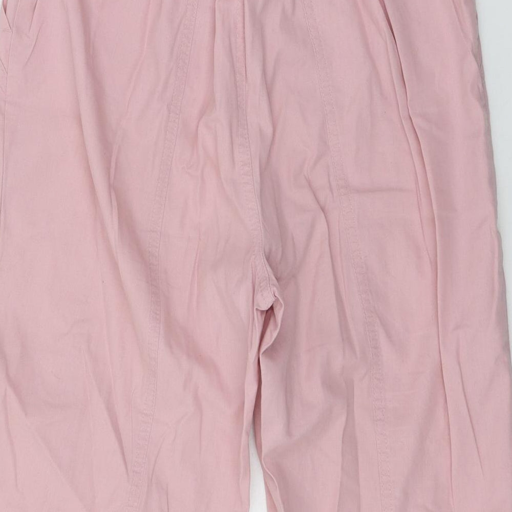 Marks and Spencer Womens Pink   Cropped Trousers Size 12 L20 in