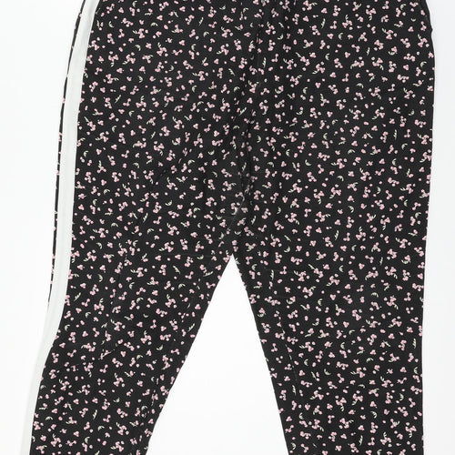 Clockhouse Womens Black Floral  Trousers  Size 16 L23 in