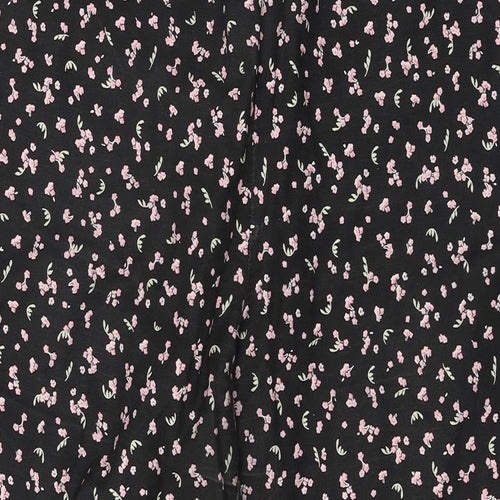 Clockhouse Womens Black Floral  Trousers  Size 16 L23 in
