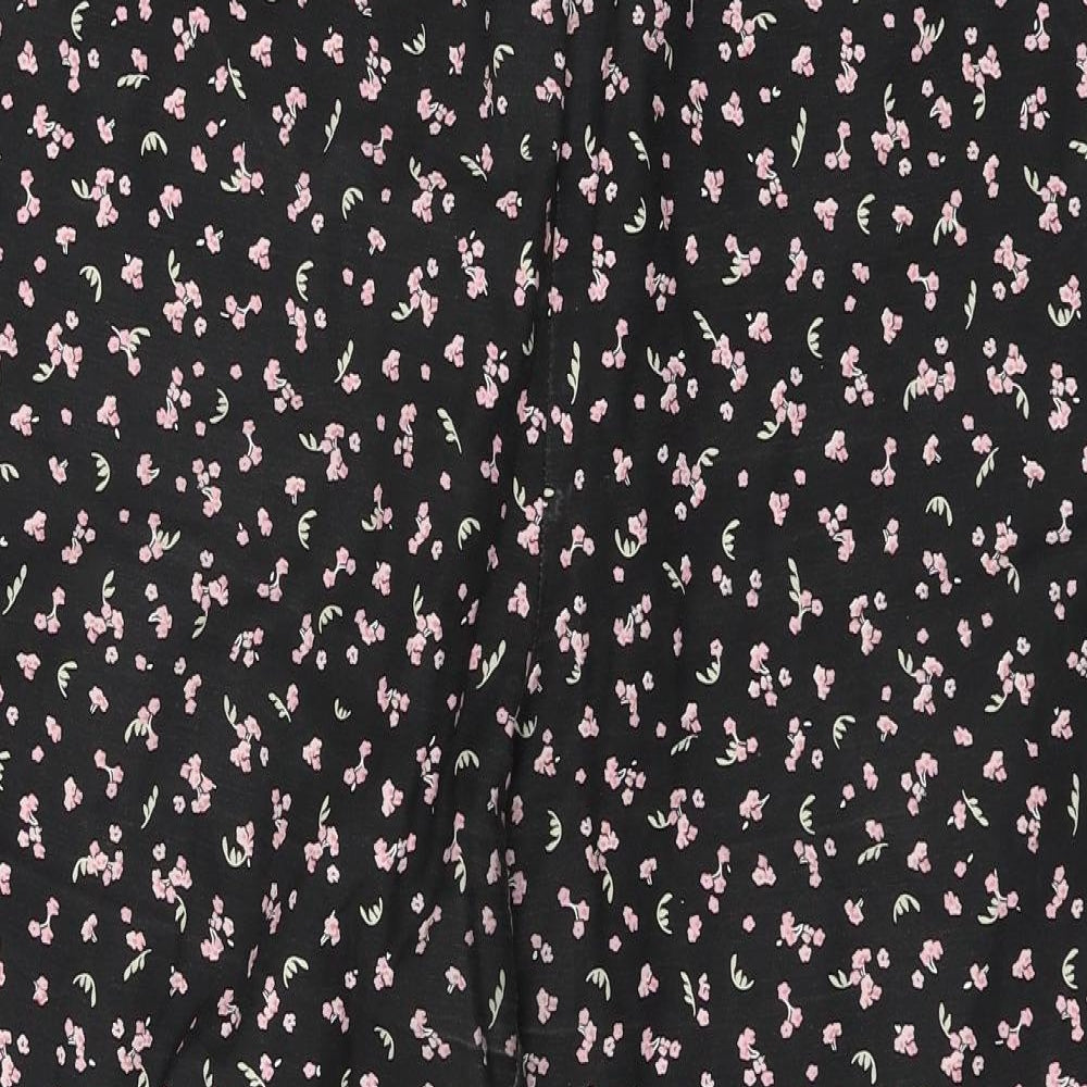 Clockhouse Womens Black Floral  Trousers  Size 16 L23 in