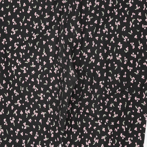 Clockhouse Womens Black Floral  Trousers  Size 16 L23 in