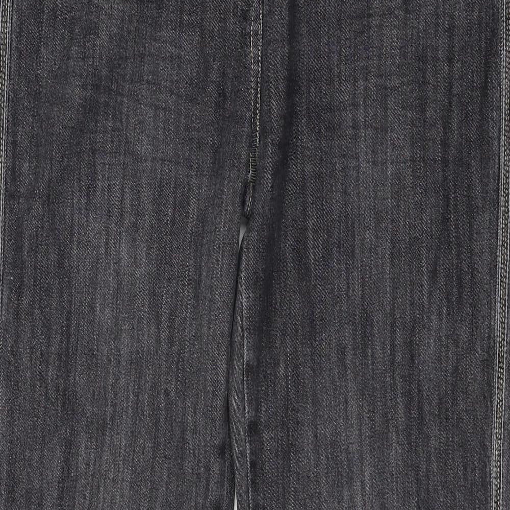 NEXT Womens Grey  Denim Straight Jeans Size 12 L31 in