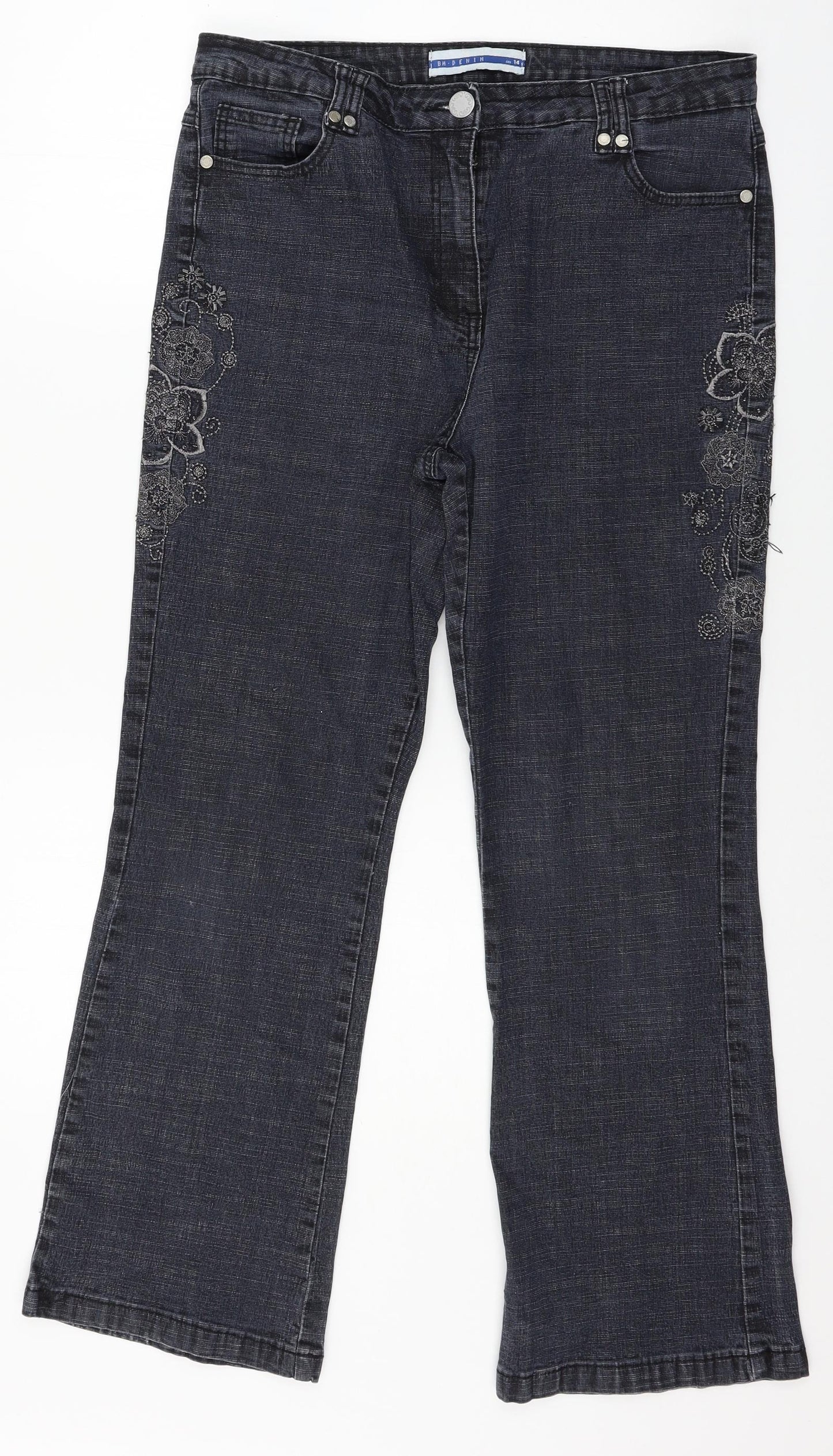 Bonmarché Womens Blue  Denim Straight Jeans Size 14 L27 in