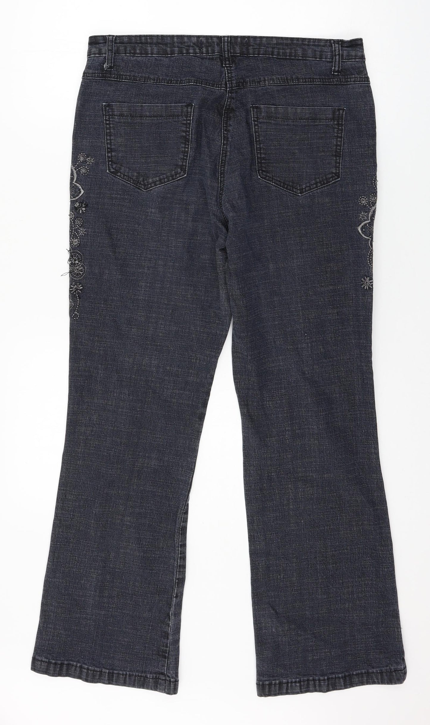 Bonmarché Womens Blue  Denim Straight Jeans Size 14 L27 in