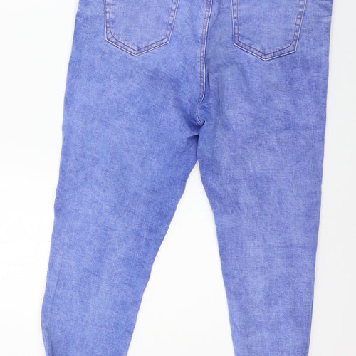 New Look Womens Blue  Denim Cropped Jeans Size 16 L22 in