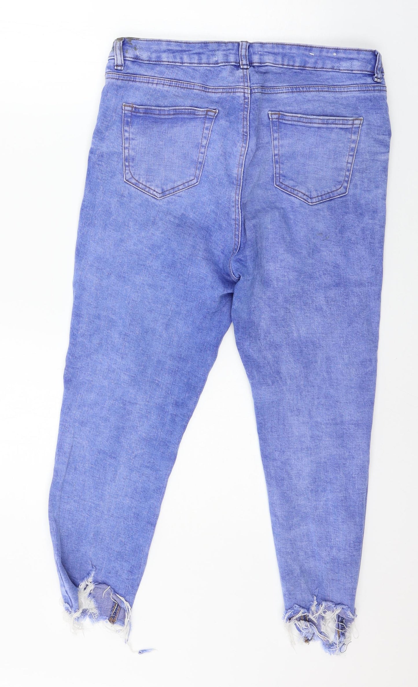 New Look Womens Blue  Denim Cropped Jeans Size 16 L22 in