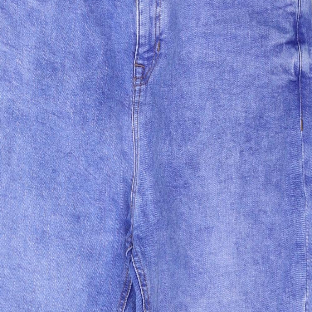 New Look Womens Blue  Denim Cropped Jeans Size 16 L22 in