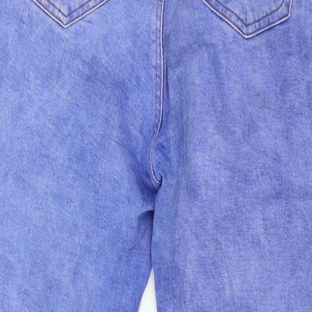 New Look Womens Blue  Denim Cropped Jeans Size 16 L22 in