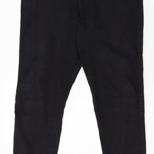 Misssguided Womens Black  Denim Skinny Jeans Size 12 L29 in