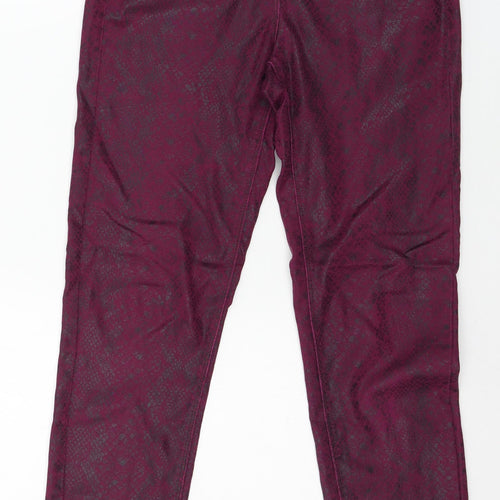 NEXT Womens Purple Animal Print Denim Jegging Jeans Size 8 L26 in