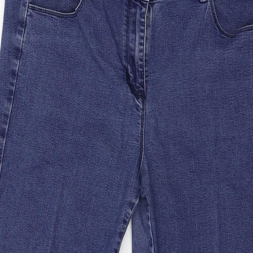 Preworn Womens Blue  Denim Cropped Jeans Size 16 L24 in
