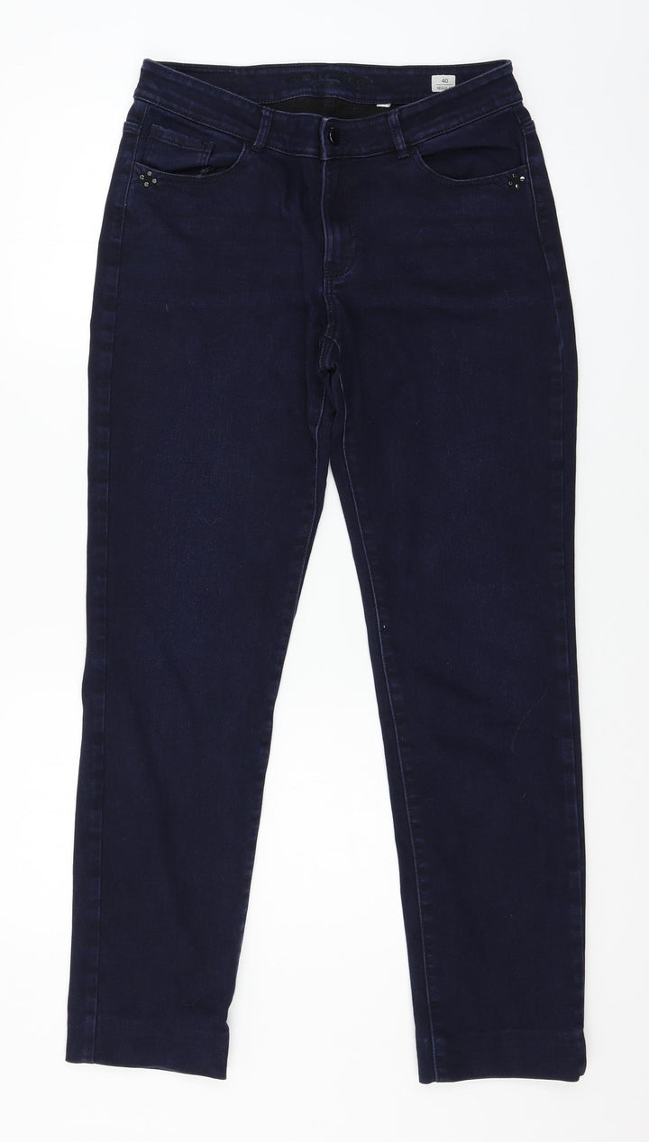Christian Berg Womens Blue Denim Skinny Jeans Size 12 L28 in