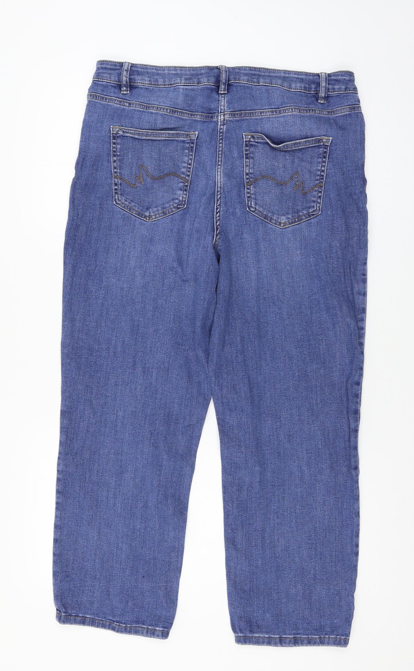 NEXT Womens Blue  Denim Cropped Jeans Size 16 L24 in
