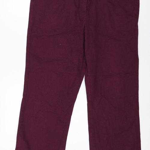 Preworn Womens Purple  Denim Straight Jeans Size 20 L27 in