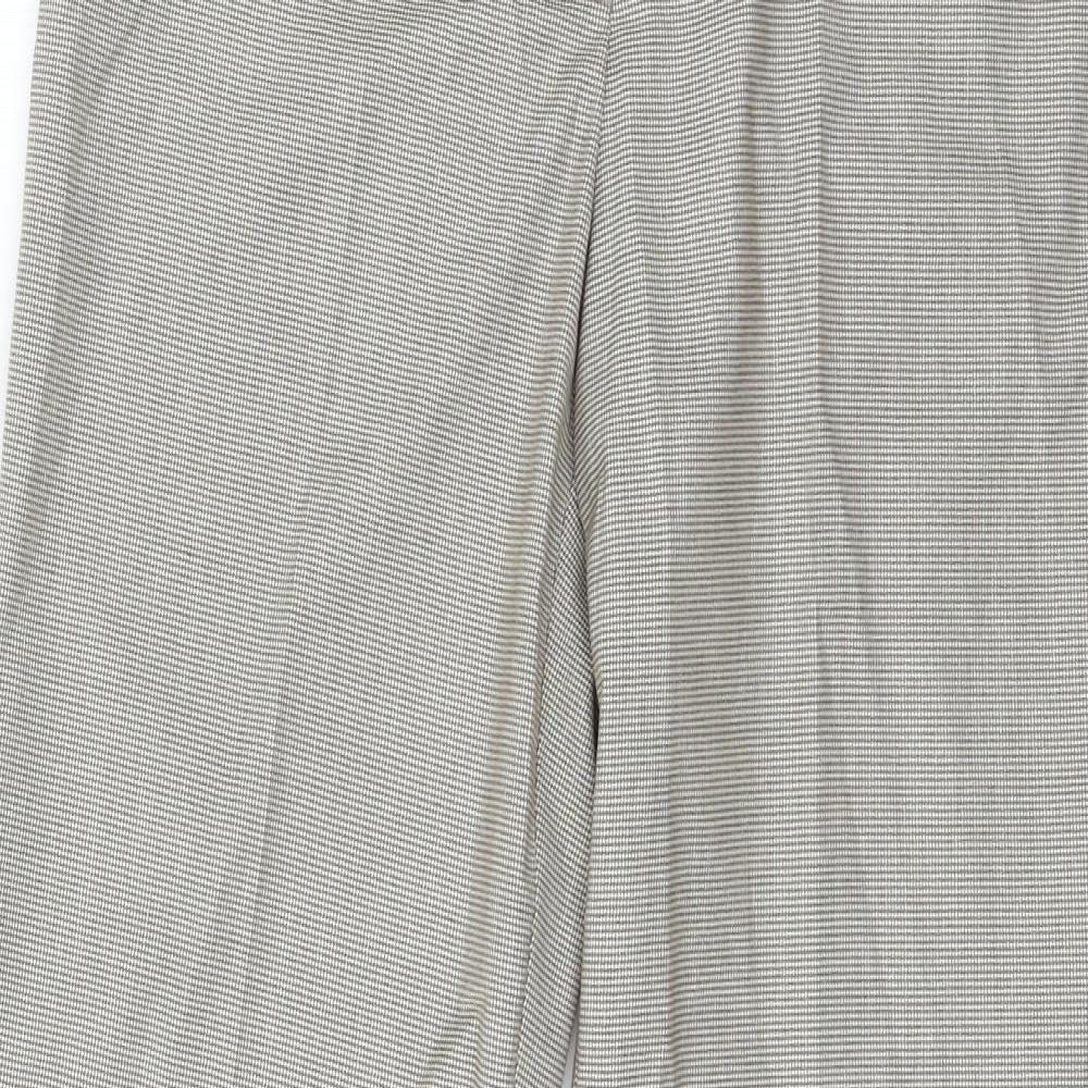 Comma Womens Brown Check  Trousers  Size 8 L30 in