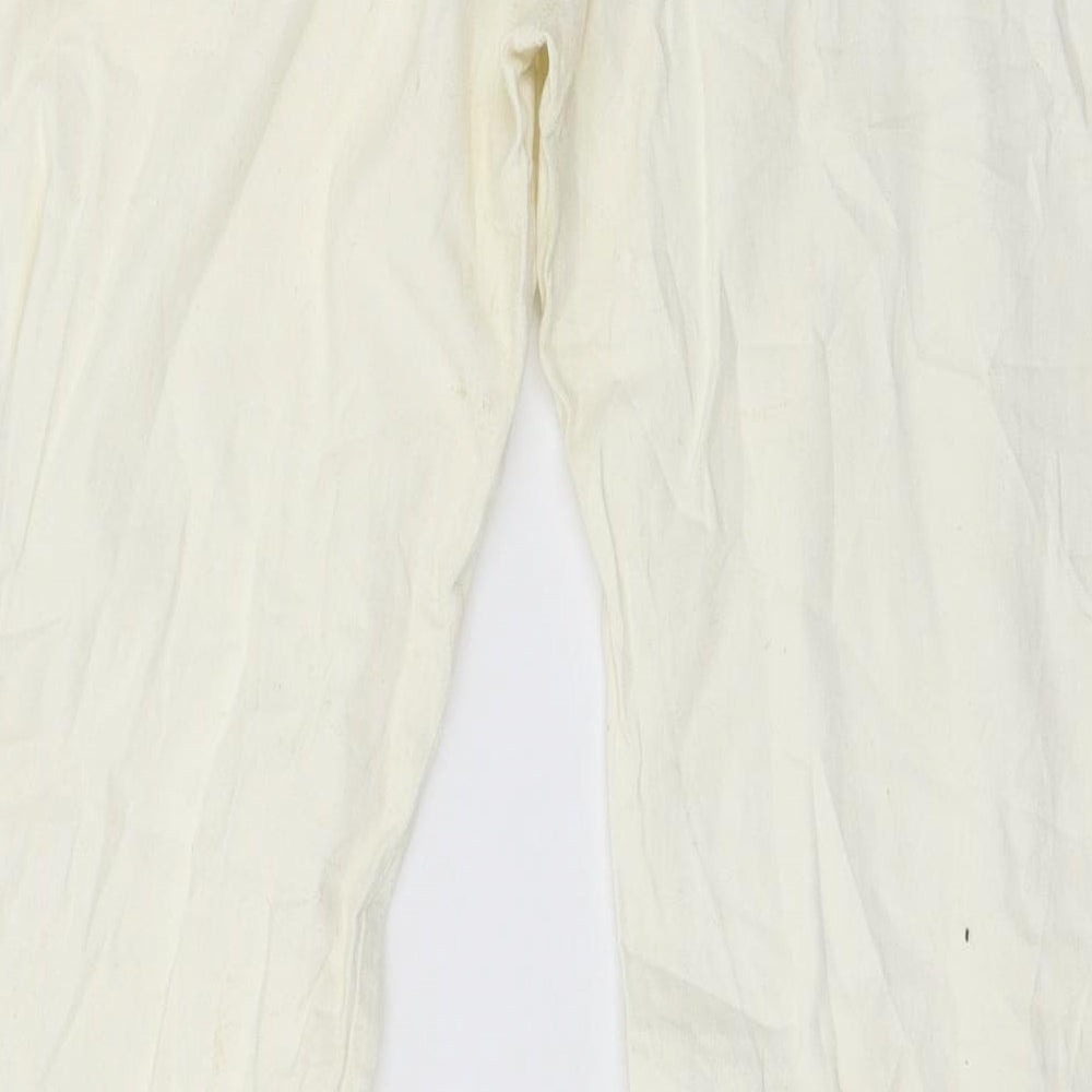 Chicoree Womens Ivory  Denim Trousers  Size 14 L30 in