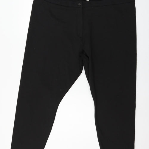 ASOS Womens Black   Cropped Trousers Size 24 L26 in