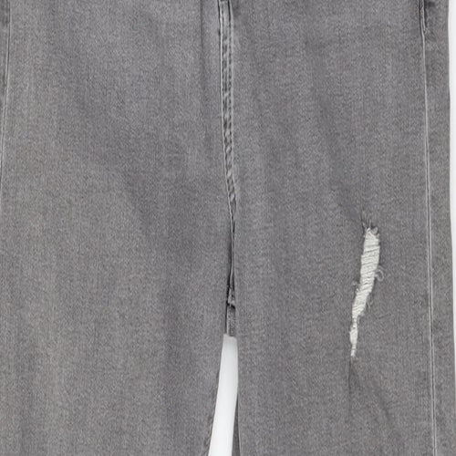 Topshop Womens Grey  Denim Skinny Jeans Size 28 in L32 in