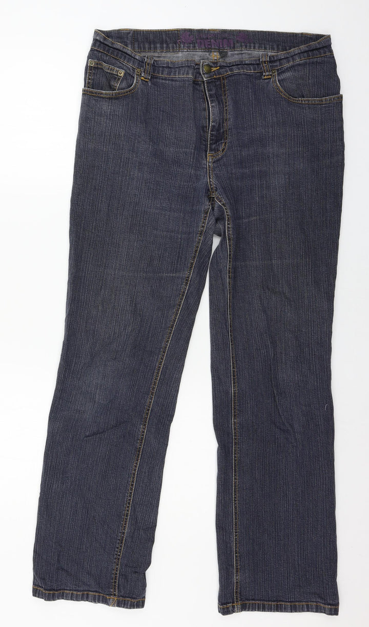 Peppercorn Womens Blue Denim Straight Jeans Size 34 in L20 in