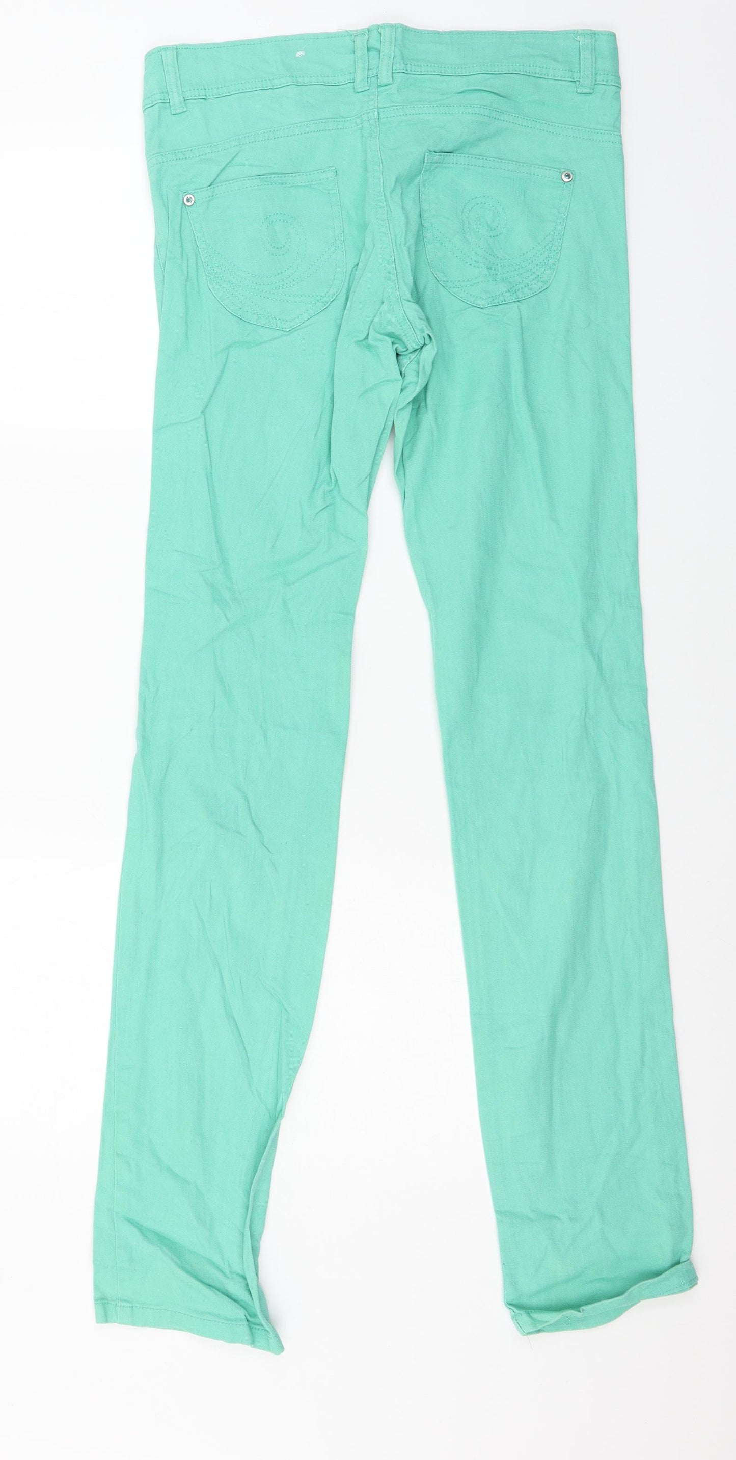 OKAY Womens Green  Denim Skinny Jeans Size 32 in L33 in