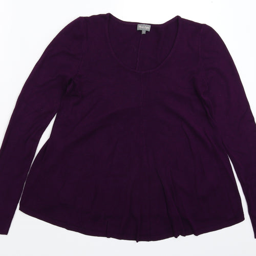 Phase Eight Womens Purple  Knit Pullover Jumper Size 10