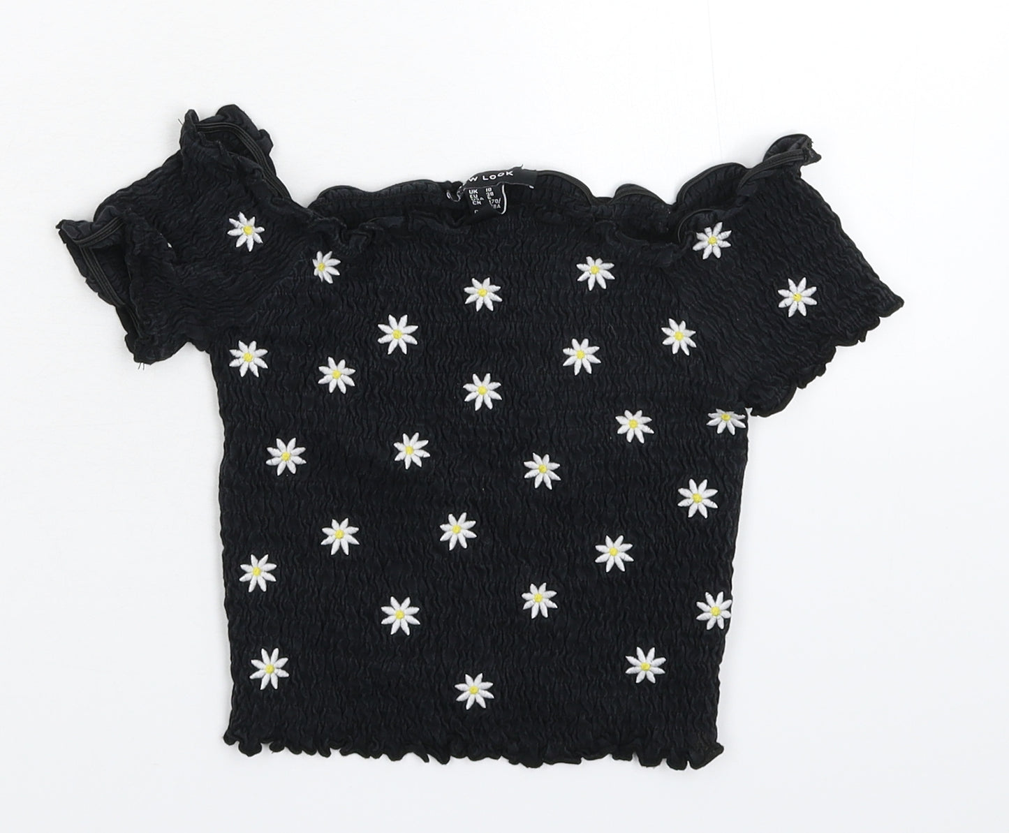 New Look Womens Black   Cropped T-Shirt Size 10