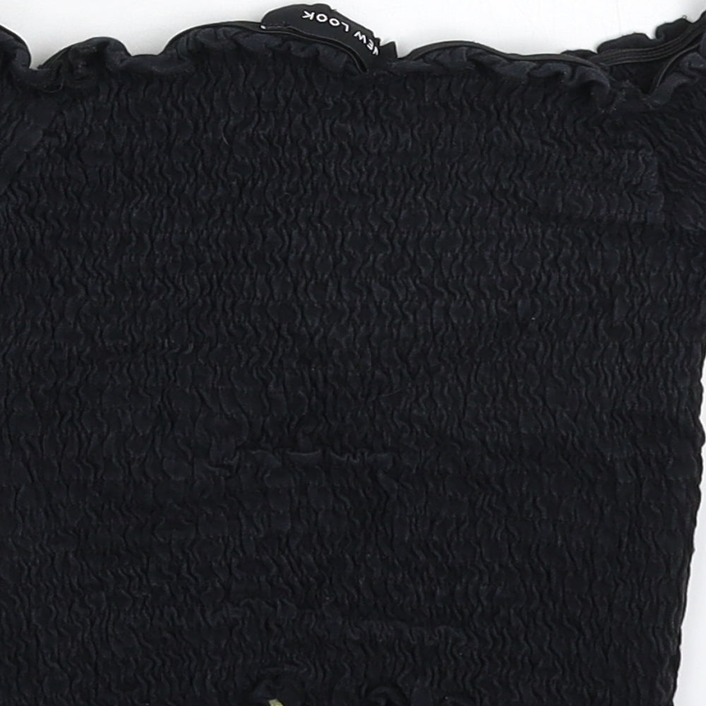 New Look Womens Black   Cropped T-Shirt Size 10