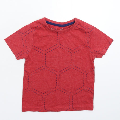 Hullabaloo Boys Red   Basic T-Shirt Size 5 Years