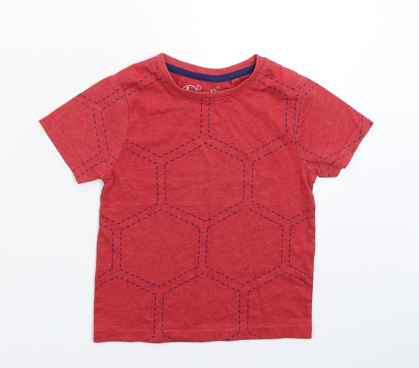Hullabaloo Boys Red   Basic T-Shirt Size 5 Years